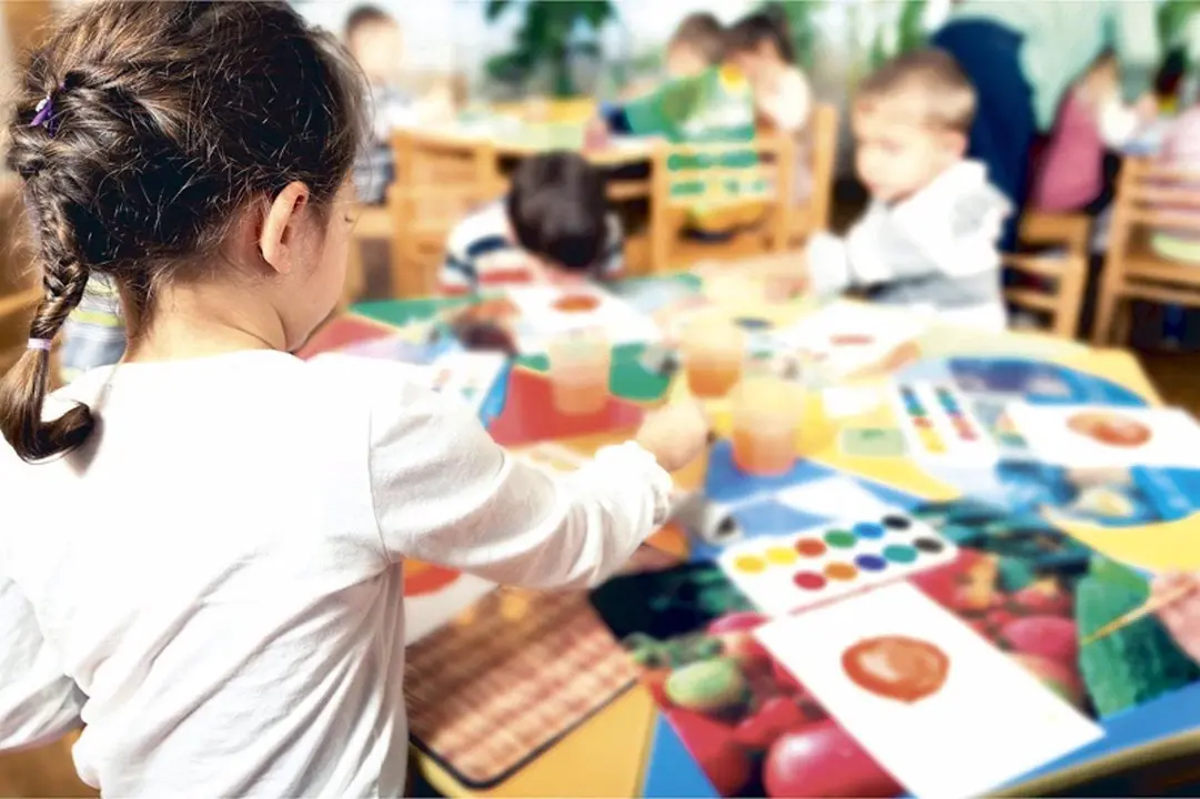 Clase de Educaci&oacute;n Infantil. Foto de archivo
