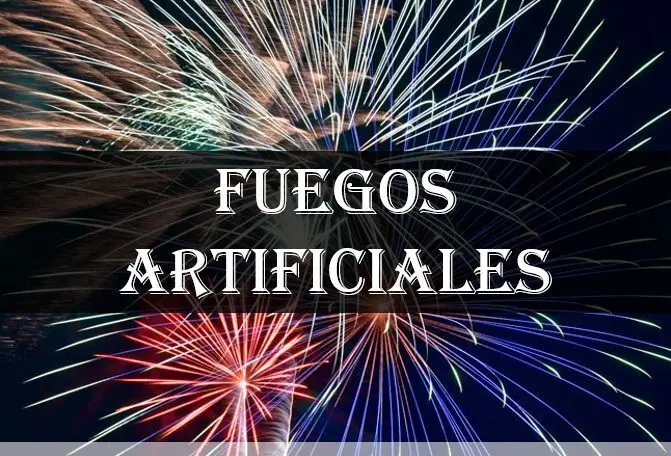 Imagen de fuegos artificiales en Colmenarejo. 