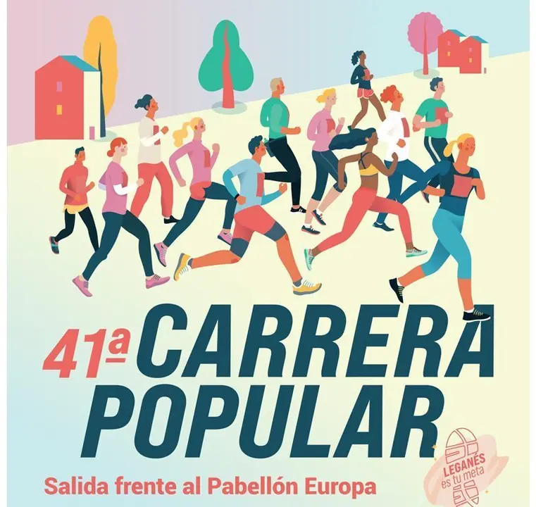 Cartel de la carrera de Legan&eacute;s para este domingo.