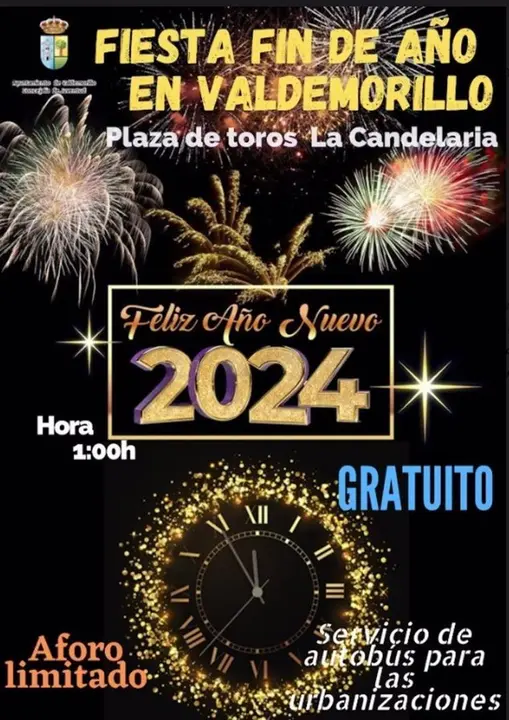 Cartel de la fiesta de fin de a&ntilde;o de Valdemorillo