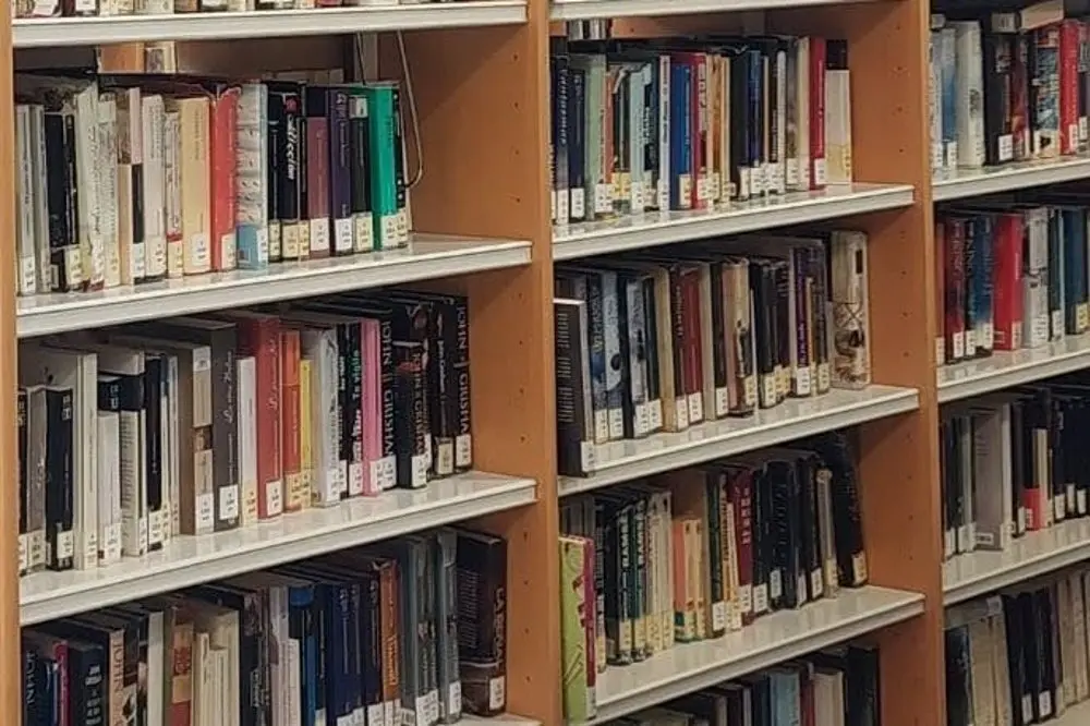 Estanter&iacute;a con libros en una biblioteca de la Comunidad de Madrid. Imagen de archivo.
