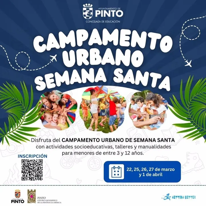 Cartel del Campamento Urbano de Semana Santa en Pinto