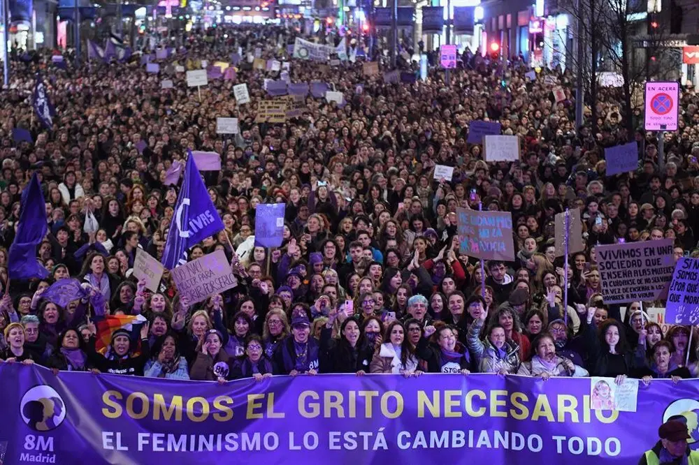 Manifestaci&oacute;n por el 8M. Imagen de archivo.