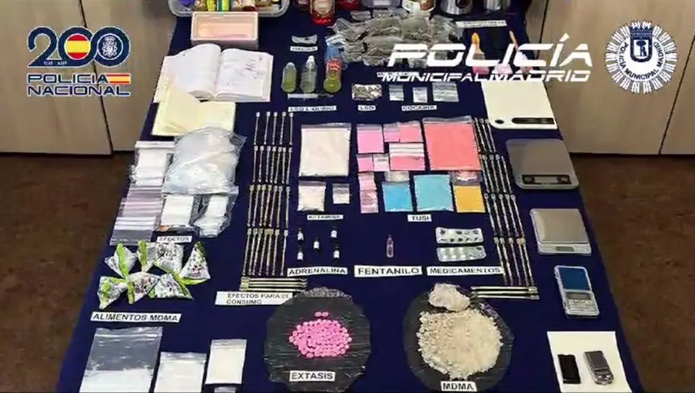 Drogas incautadas por la Polic&iacute;a Municipal de Madrid