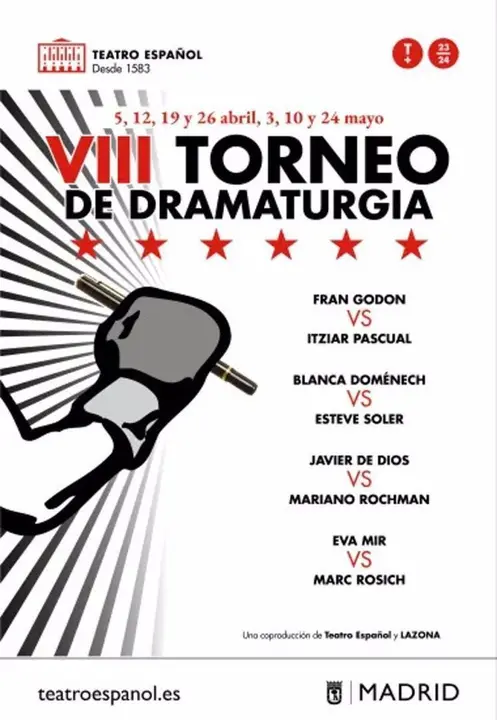 Cartel del VIII Torneo de Dramaturgia en el Teatro Espa&ntilde;ol