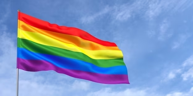 Bandera LGTB onde&aacute;ndose al viento