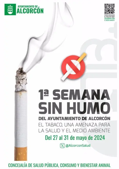 Cartel de la Semana Sin Humo en Alcorc&oacute;n