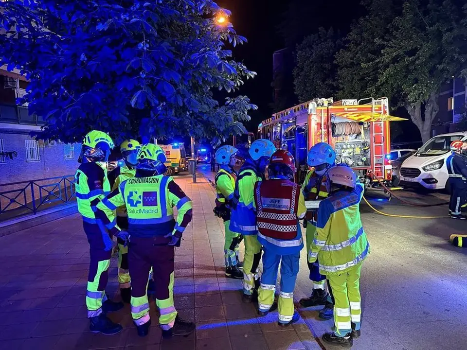 Un cortocircuito fue la posible causa del incendio de anoche en Getafe que deja 18 heridos