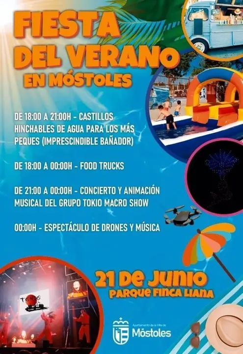 Cartel promocional fiestas m&oacute;stoles