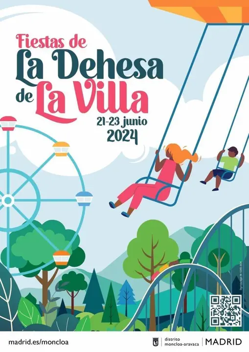 Cartel mujer en columpio