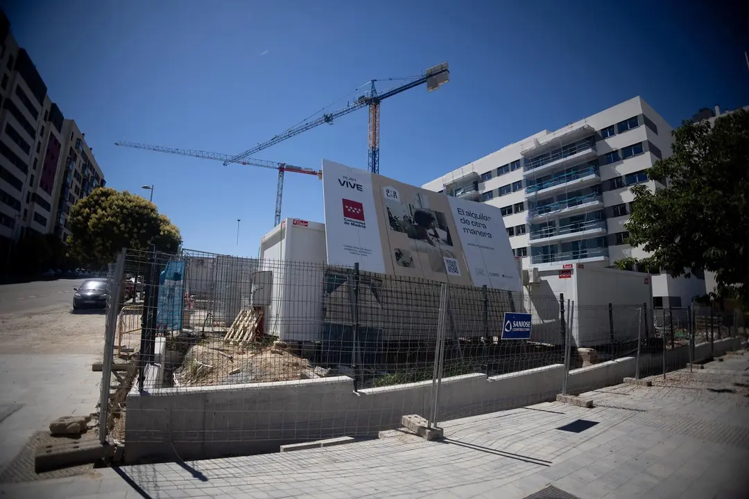 El edificio de viviendas del Plan Vive en construcci&oacute;n, a 10 de julio de 2024.