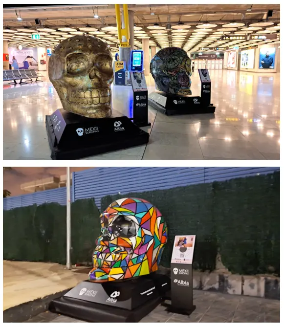 Exposici&oacute;n en el aeropuerto de Madrid Barajas.