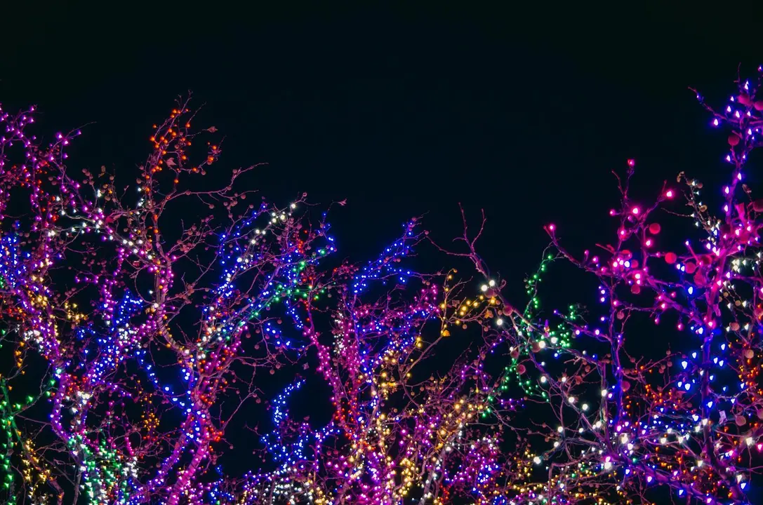 Imagen de luces de Navidad.