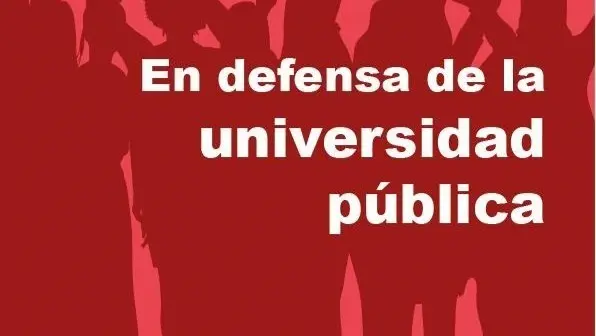 Cartel de la concentraci&oacute;n en defensa de la universidad p&uacute;blica.