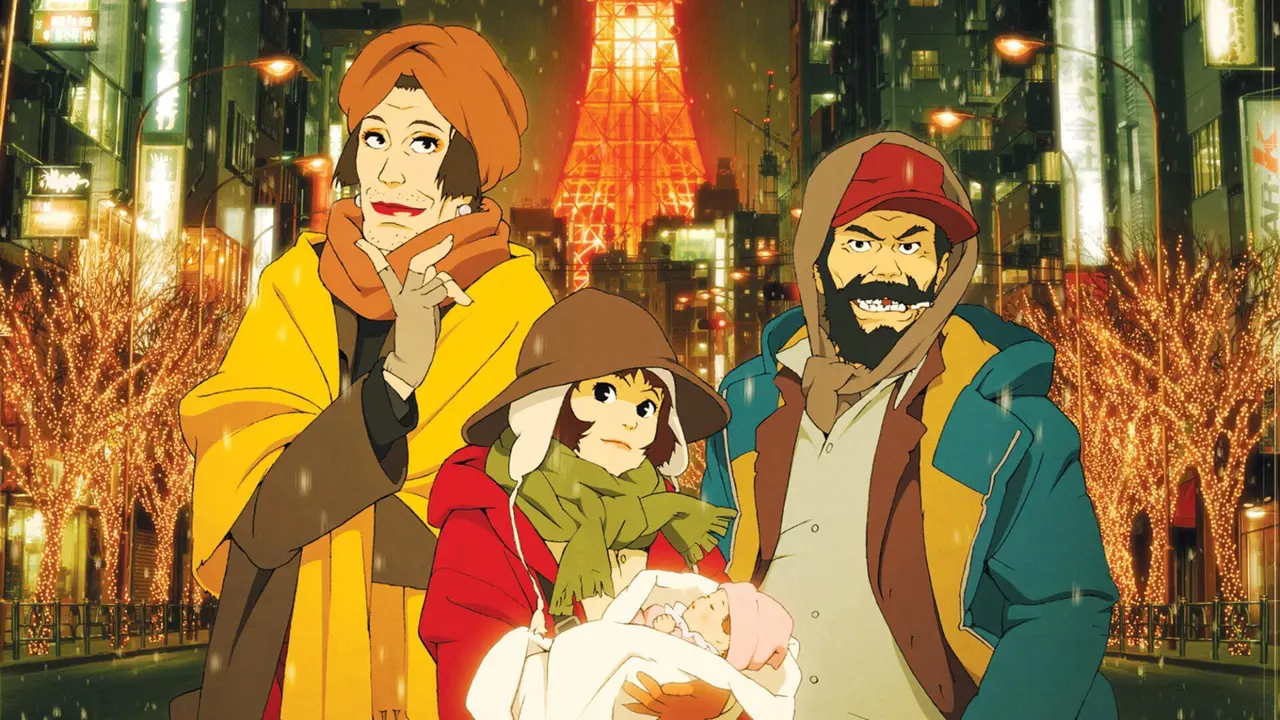 Poster de 'Tokyo Godfathers'.