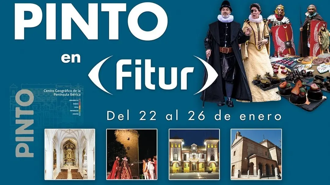 Cartel de la presentaci&oacute;n de Pinto en FITUR 2025.