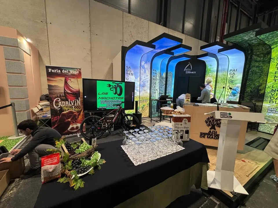 El 'stand' de Turismo Sierra Oeste en el pabell&oacute;n 9 de FITUR en IFEMA.