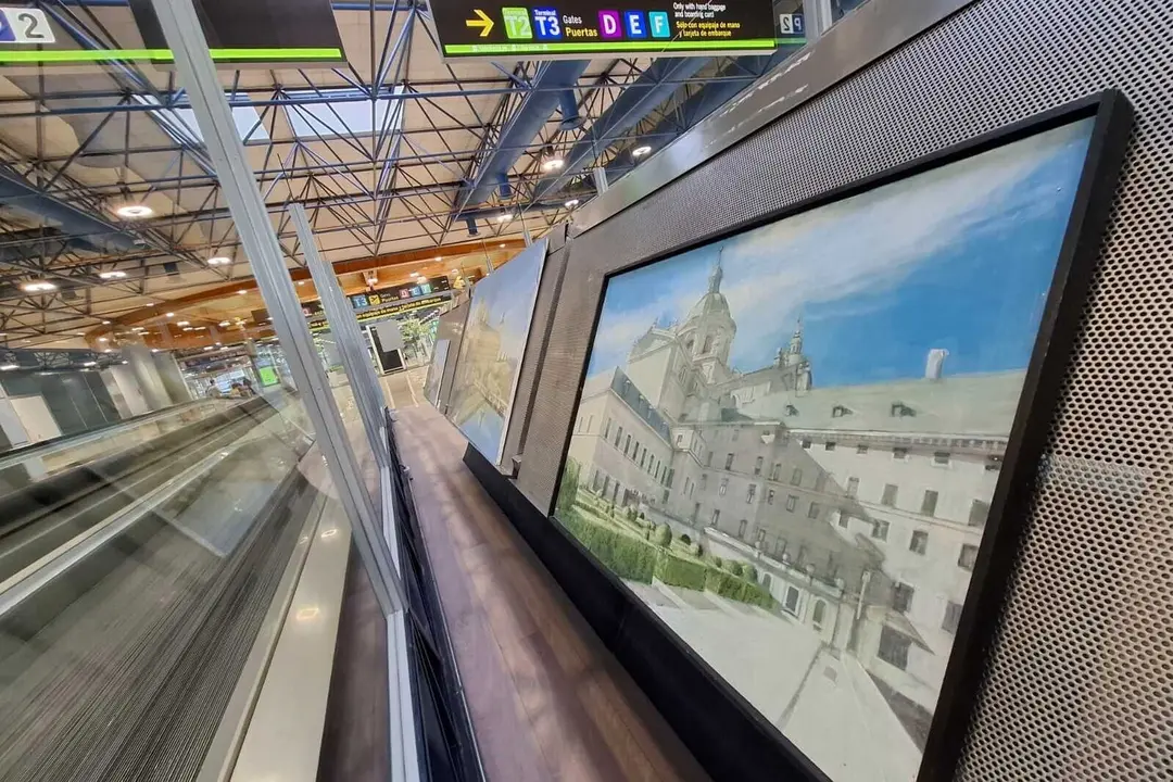Exposici&oacute;n en el aeropuerto de Barajas, en Madrid.