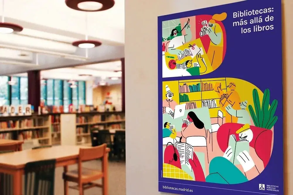Bibliotecas municipales p&uacute;blicas de Madrid.