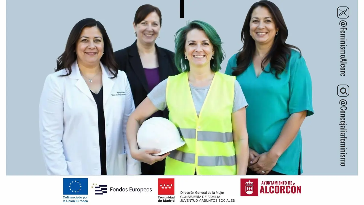 Cartel de los talleres de Derechos Laborales de Alcorc&oacute;n.
