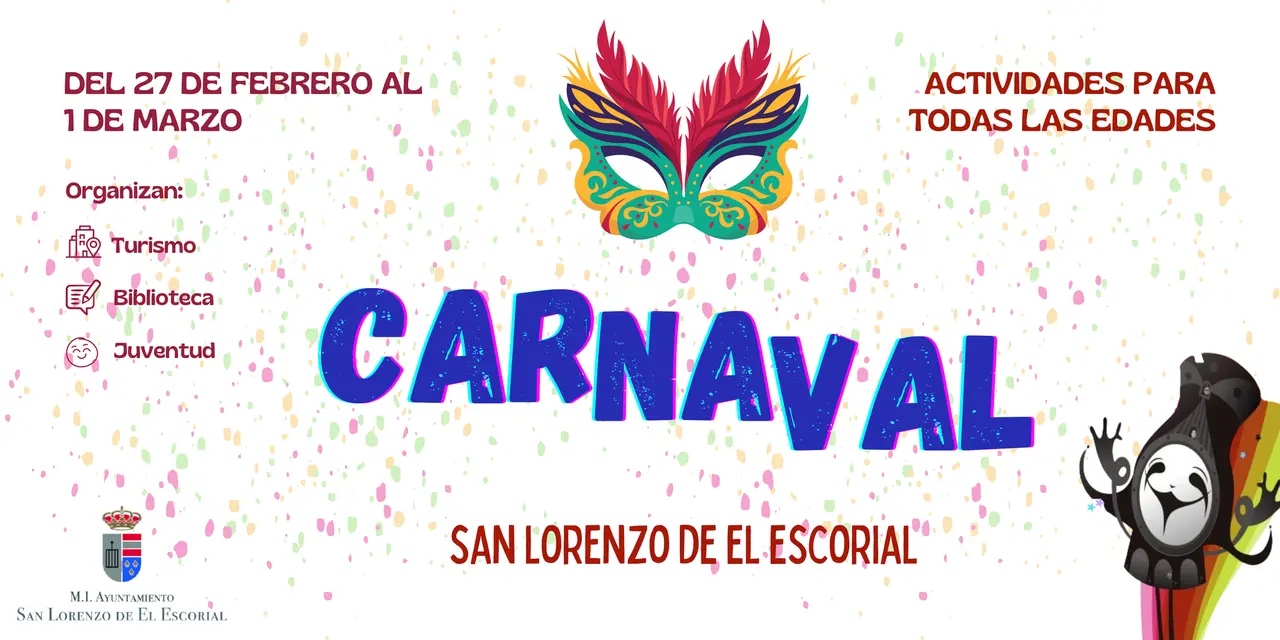 Cartel del Carnaval 2025 de San Lorenzo de El Escorial.