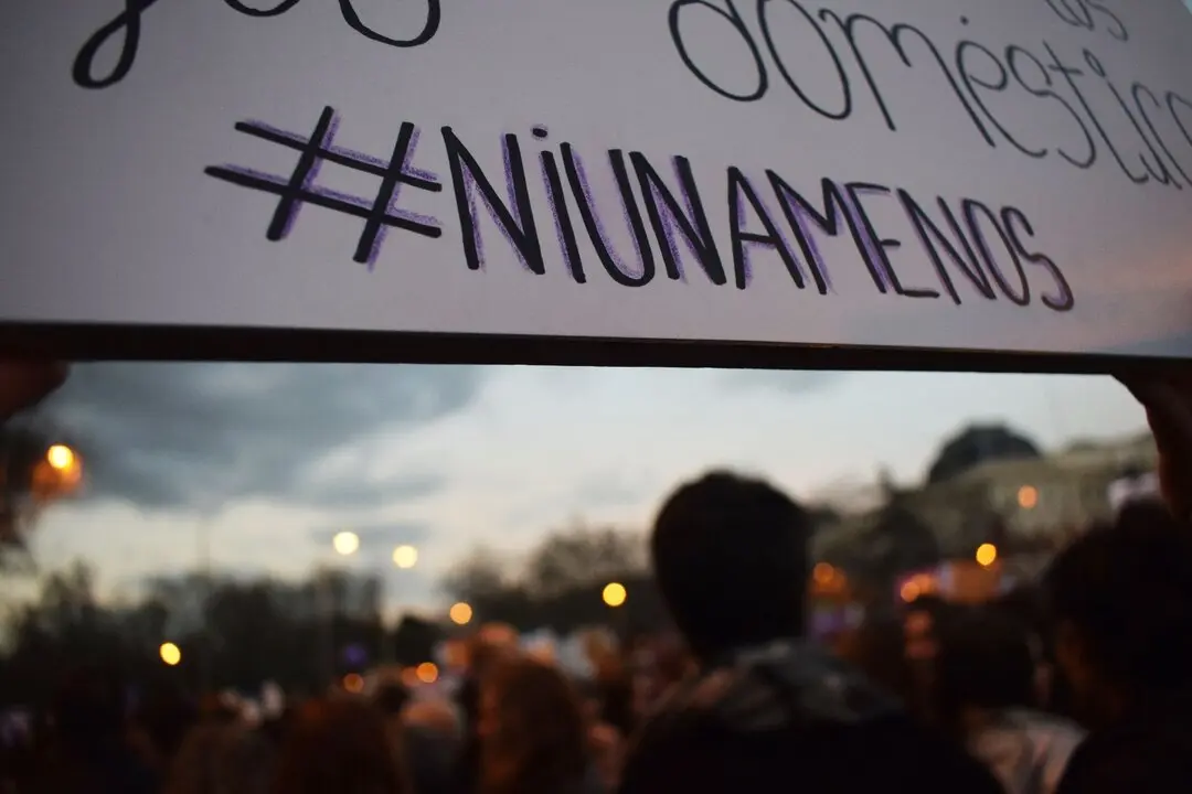 Una pancarta en la manifestaci&oacute;n del 8M de 2018. Imagen de Pilar Mesquida.