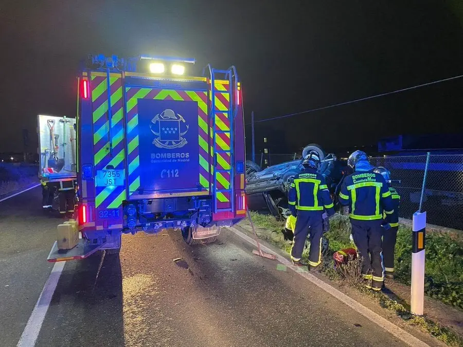 La llegada de los profesionales al lugar del accidente.