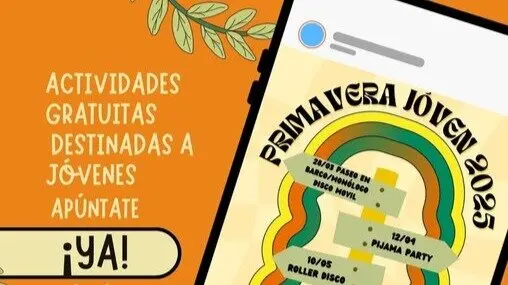 Cartel de primavera joven.