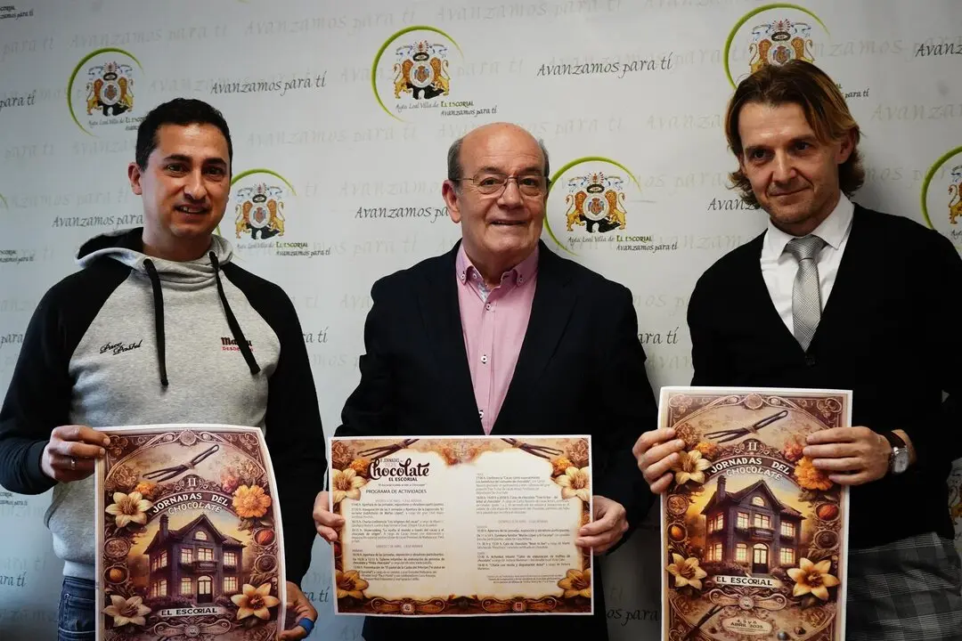 Maestros chocolateros en las 'II Jornadas del chocolate de El Escorial'.