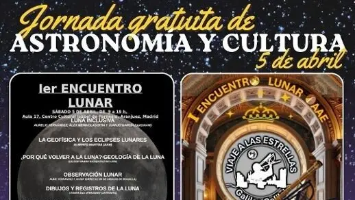 Cartel de la 'Jornada Gratuita de Astronom&iacute;a y Cultura' de Aranjuez.