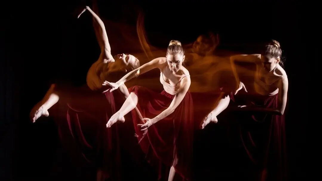 Grupo de bailarinas. Imagen de archivo.