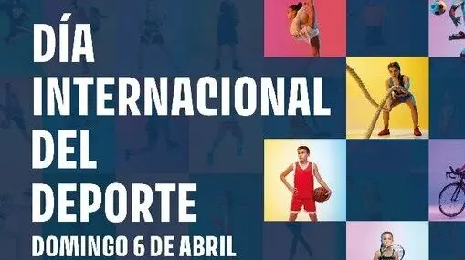 Cartel de Dia internacional del deporte.
