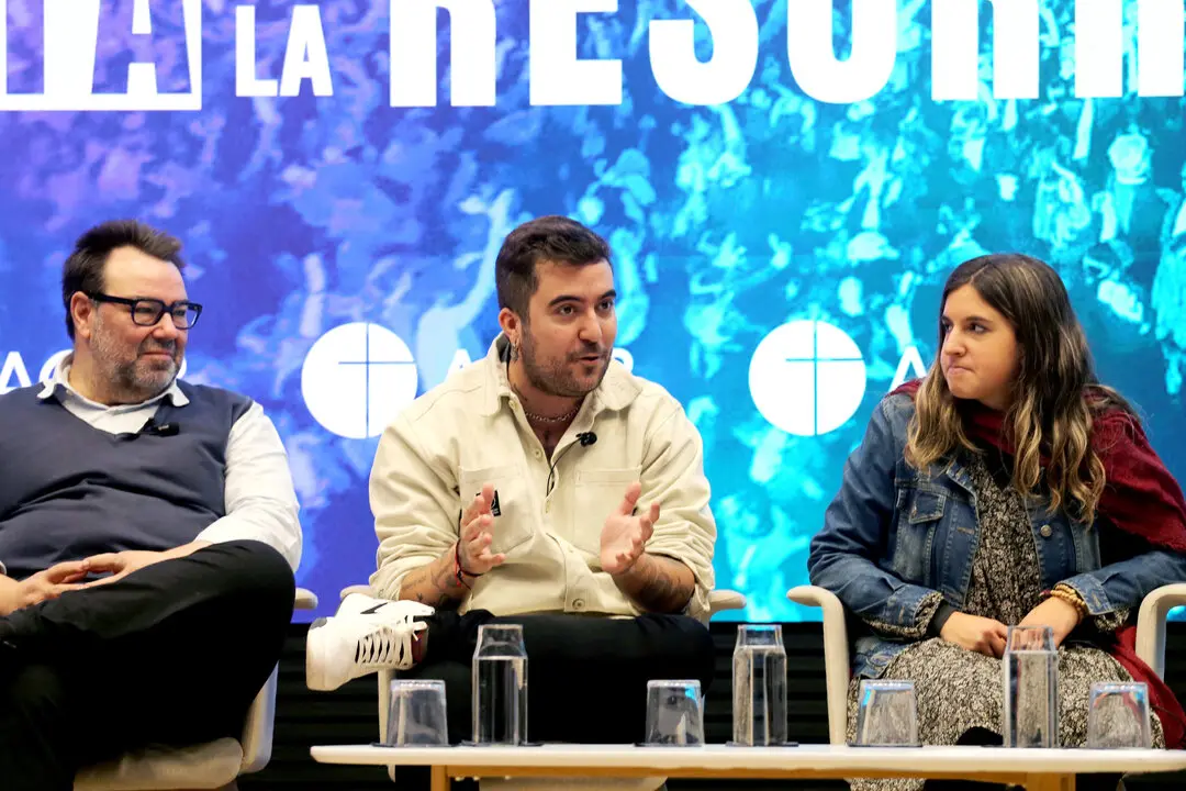 El cantante Beret, en la rueda de prensa de presentaci&oacute;n del III Festival de la Resurrecci&oacute;n, en Madrid, el 1 de abril de 2025.