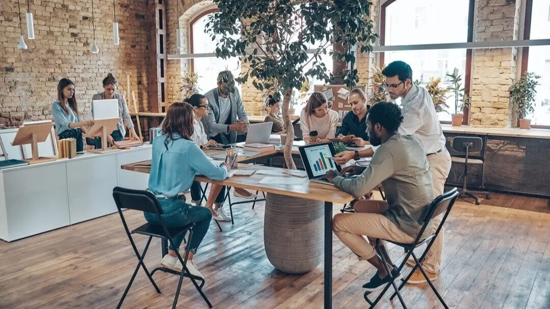 Espacio de coworking. Imagen de archivo.