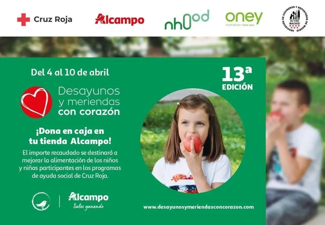 Cartel de la campa&ntilde;a 'Desayunos y Meriendas con Coraz&oacute;n'.