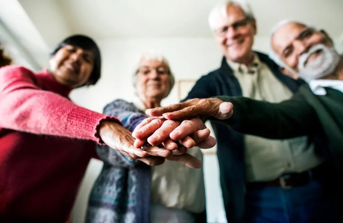 Grupo de apoyo de personas mayores.
