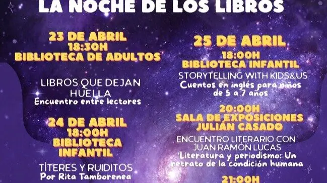 Cartel de 'La noche de los libros'.