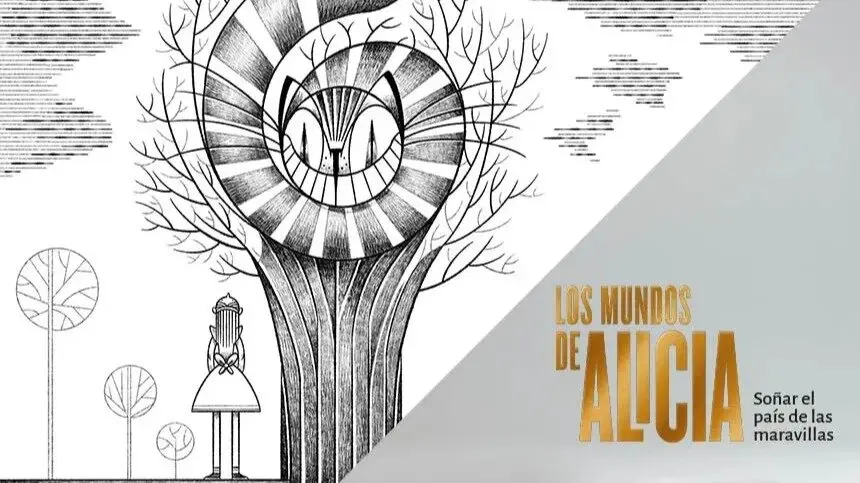 Cartel del ciclo literario 'A la hora del t&eacute; con Alicia. Imagen de CaixaForum.