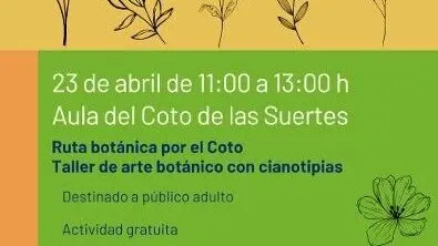 Cartel de la actividad 'Descubriendo la vegetaci&oacute;n del municipio'. Imagen del Ayuntamiento de Collado de Villalba.