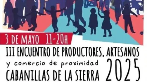 Cartel del III Encuentro de Productores y Artesanos. Imagen del Ayuntamiento de Cabanillas de la Sierra.