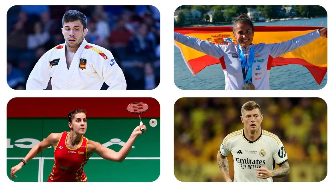 Los 4 apremiados de los Premios Siete Estrellas del Deporte 2022 y 2023. Imagen de la Comunidad de Madrid.