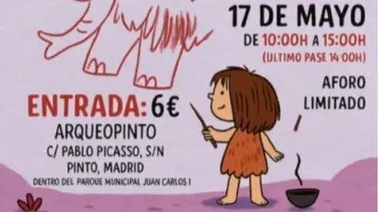 Cartel de la 7ta Feria de la prehistoria. Imagen del Ayuntamiento de Pinto.