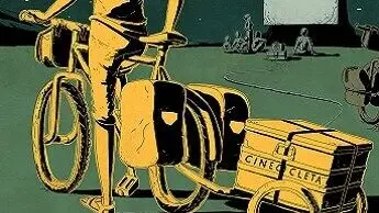 Cartel de cinecicleta. Imagen del Ayuntamiento de Madrid.
