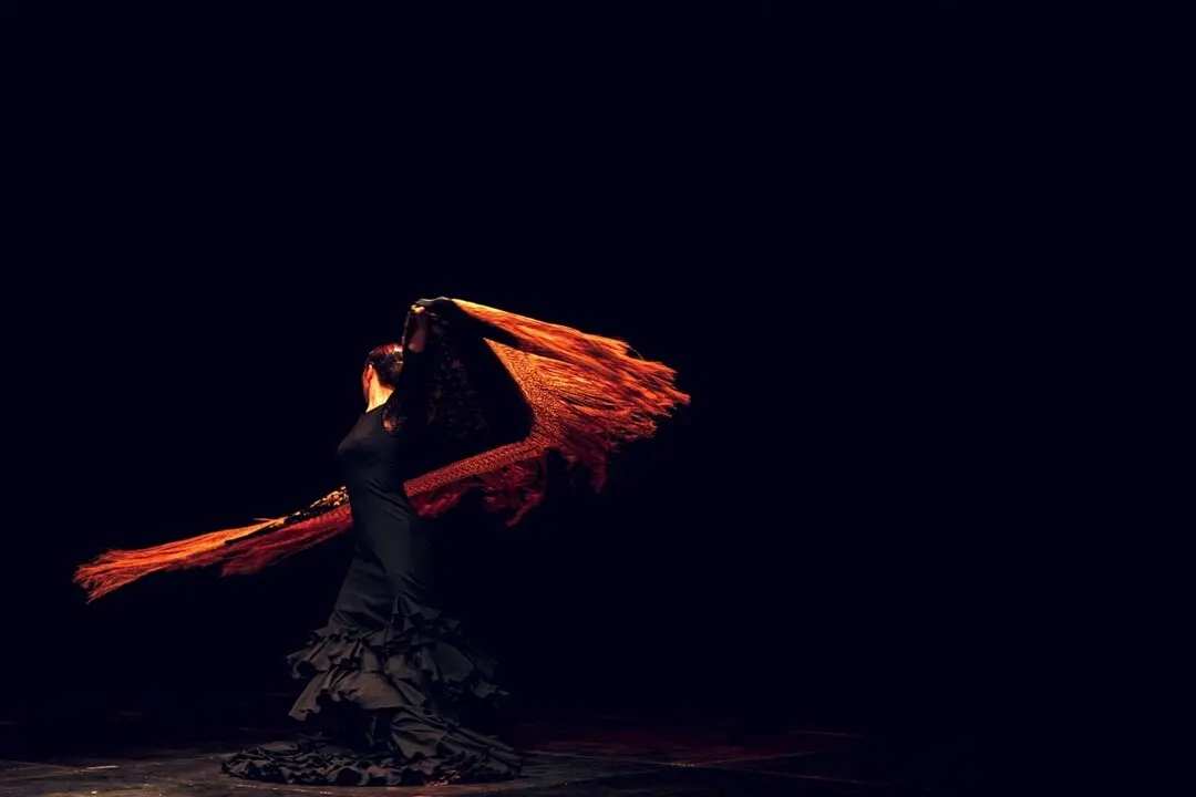 Bailarina de flamenco. Imagen de archivo.
