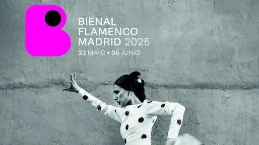 Cartel del Bienal Flamenco Madrid. Imagen de archivo.