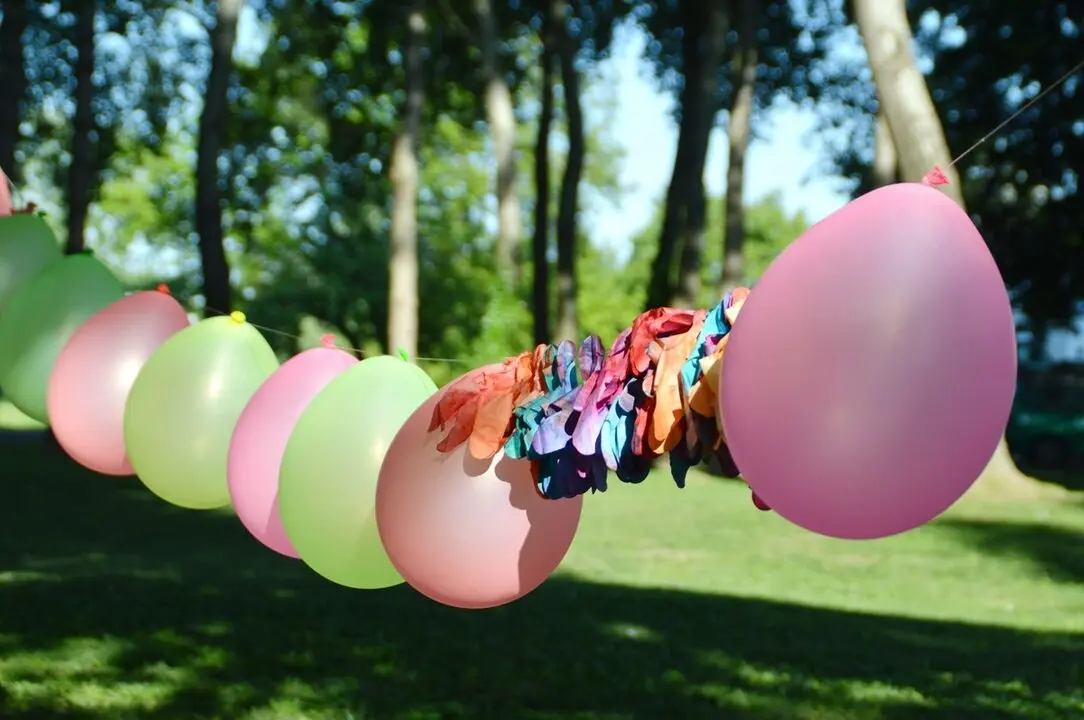 Globos de colores. Imagen de archivo.