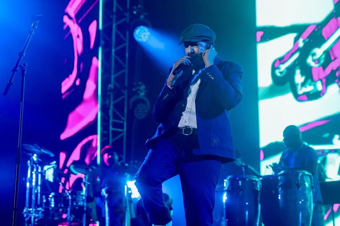 Juan Luis Guerra en un concierto en Madrid.