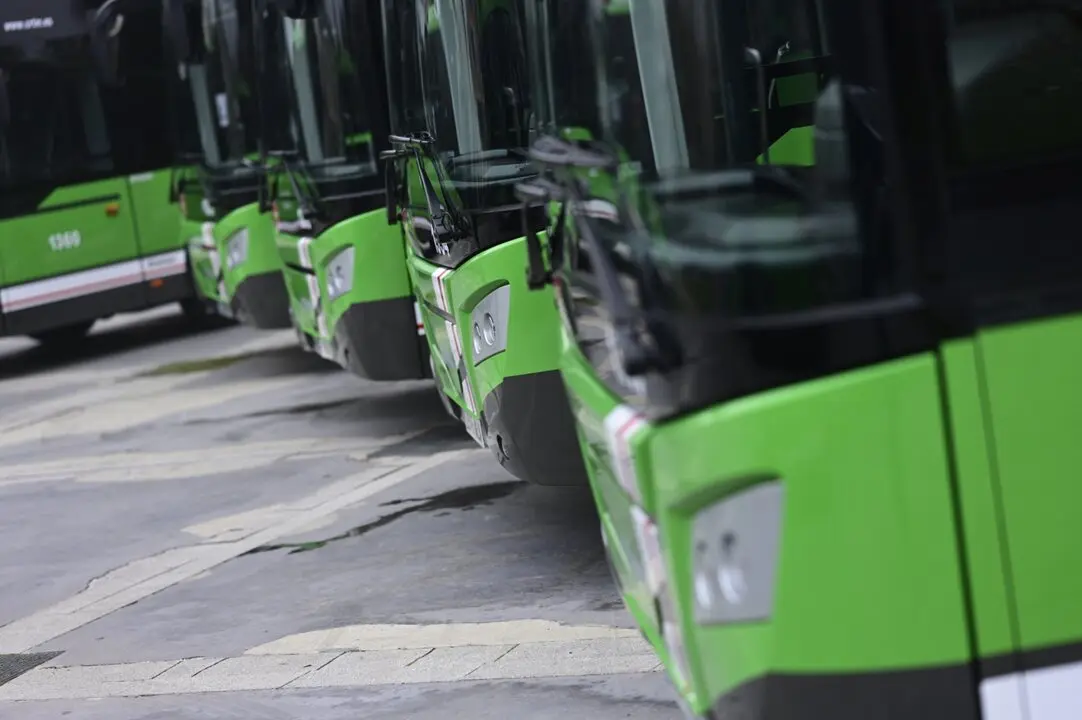 Autobuses interurbanos en una imagen de archivo.