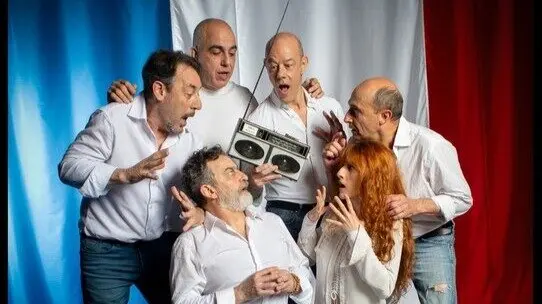 Reparto de 'El barbero de Picasso'. Imagen del Teatro espa&ntilde;ol.