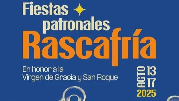 Cartel de las Fiestas de Rascafr&iacute;a. Imagen del consistorio.